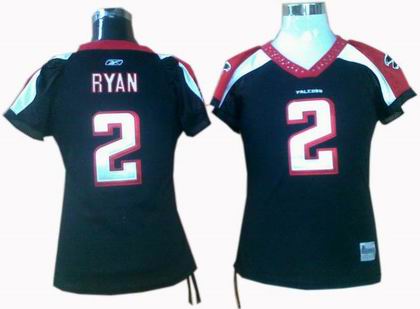 WOMEN Atlanta Falcons #2 Matt Ryan Jerseys black