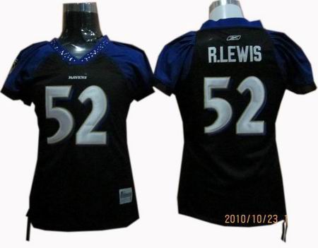 WOMEN Baltimore Ravens #52 Ray Lewis Jersey black