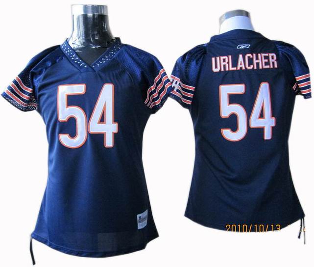 WOMEN Chicago Bears #54 Brian Urlacher jerseys blue