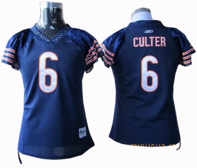 WOMEN Chicago Bears #6 Jay Cutler Jerseys blue