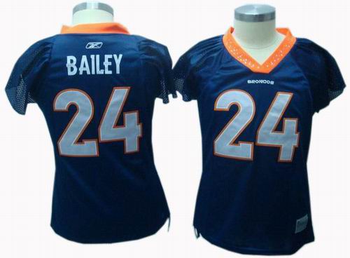 WOMEN Denver Broncos #24 Champ Bailey jerseys blue