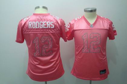 WOMEN Green Bay Packers 12# Aaron Rodgers RED  JERSEY