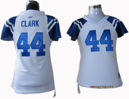 WOMEN Indianapolis Colts 44# Dallas Clark Jerseys white