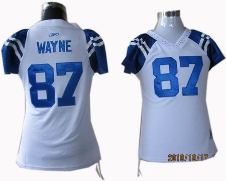 WOMEN Indianapolis Colts 87# Reggie Wayne Jerseys white