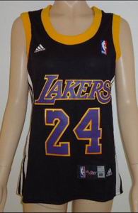 WOMEN Los Angeles Lakers 24# Kobe Bryant BLACK Jersey1