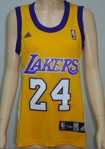 WOMEN Los Angeles Lakers 24# Kobe Bryant YELLOW Jersey1