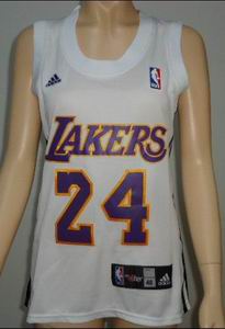 WOMEN Los Angeles Lakers 24# Kobe Bryant white Jersey1