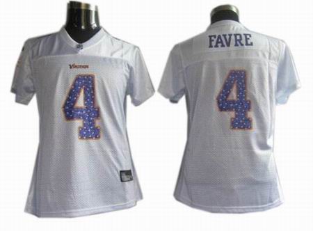 WOMEN Minnesota Vikings #4 Brett Favre jerseys White