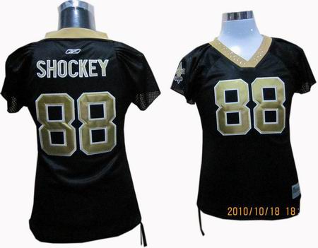 WOMEN New Orleans Saints 88# Jeremy Shockey jerseys black