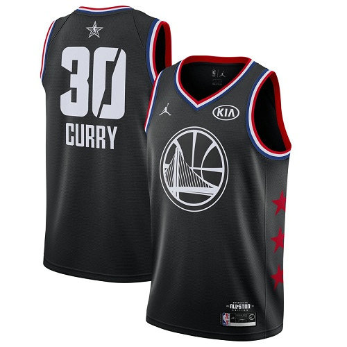 Warriors #30 Stephen Curry Black Basketball Jordan Swingman 2019 All-Star Game Jersey