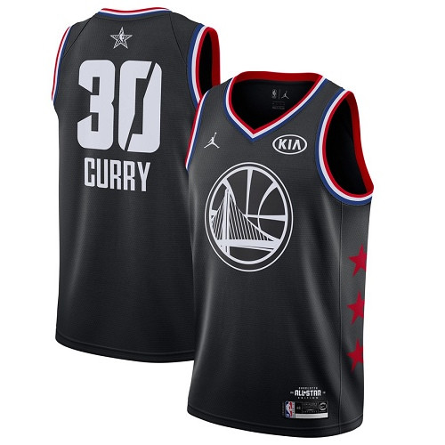 Warriors #30 Stephen Curry Black Women's Basketball Jordan Swingman 2019 All-Star Game Jersey