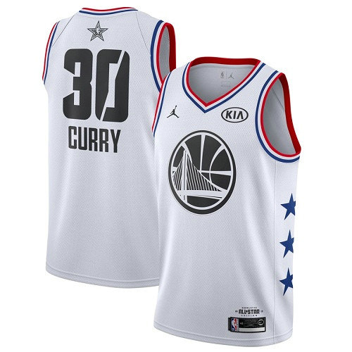 Warriors #30 Stephen Curry White Basketball Jordan Swingman 2019 All-Star Game Jersey