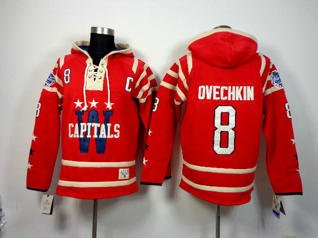 Washington Capitals 8 Ovechkin red NHL Sawyer Hooded Sweatshirt