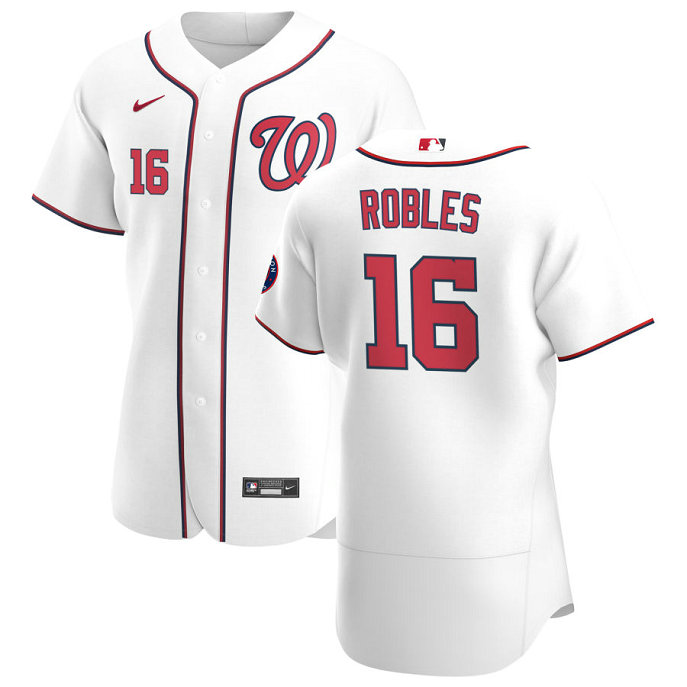 Washington Nationals #16 Victor Robles Men's Nike White Home 2020 Authentic Player MLB Jersey