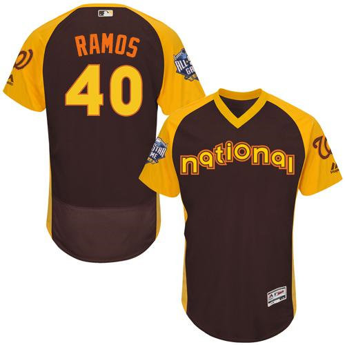 Washington Nationals 40 Wilson Ramos Brown Flexbase Authentic Collection 2016 All-Star National League Baseball Jersey