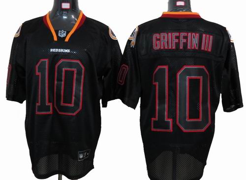 Washington Redskins #10 Robert Griffin III Lights Out Black Jersey