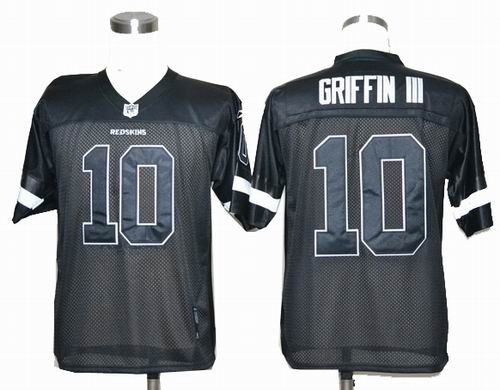 Washington Redskins #10 Robert Griffin III black jerseys