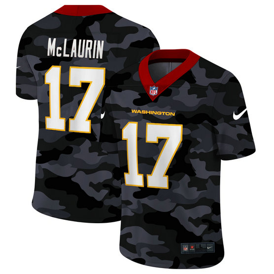 Washington Redskins #17 Terry McLaurin Men's Nike 2020 Black CAMO Vapor Untouchable Limited Stitched NFL Jersey
