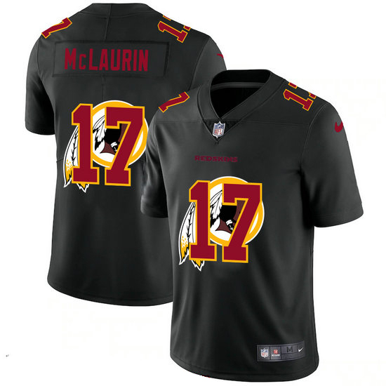 Washington Redskins #17 Terry McLaurin Men's Nike Team Logo Dual Overlap Limited NFL Jersey Black