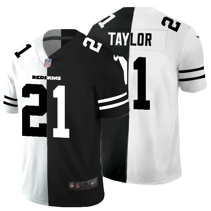 Washington Redskins #21 Sean Taylor Men's Black V White Peace Split Nike Vapor Untouchable Limited NFL Jersey