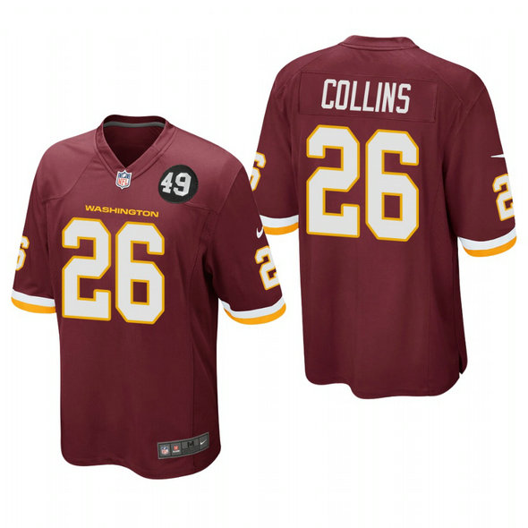 Washington Redskins #26 Landon Collins Men's Nike Burgundy Bobby Mitchell Uniform Patch NFL Game Jersey