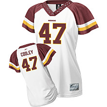 Washington Redskins #47 Chris Cooley Women s Field Flirt Fashion Jerseys white