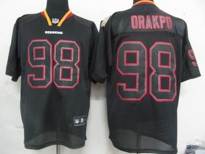Washington Redskins 98# Brian Orakpo Lights Out BLACK Jersey