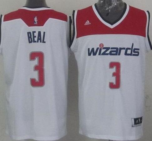Washington Wizards 3 Bradley Beal White Stitched Revolution 30 NBA Jersey