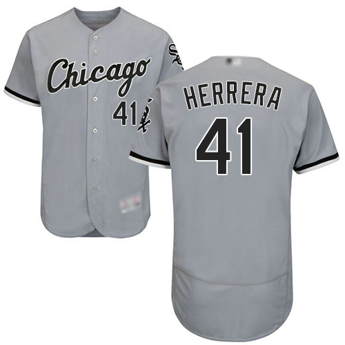White Sox #41 Kelvin Herrera Grey Flexbase Authentic Collection Stitched Baseball Jersey