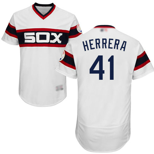 White Sox #41 Kelvin Herrera White Flexbase Authentic Collection Alternate Home Stitched Baseball Jersey