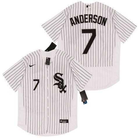 White Sox 7 Tim Anderson White 2020 Nike Flexbase Jersey