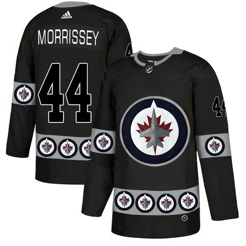 Winnipeg Jets 44 Josh Morrissey Black Team Logos Fashion Adidas Jersey