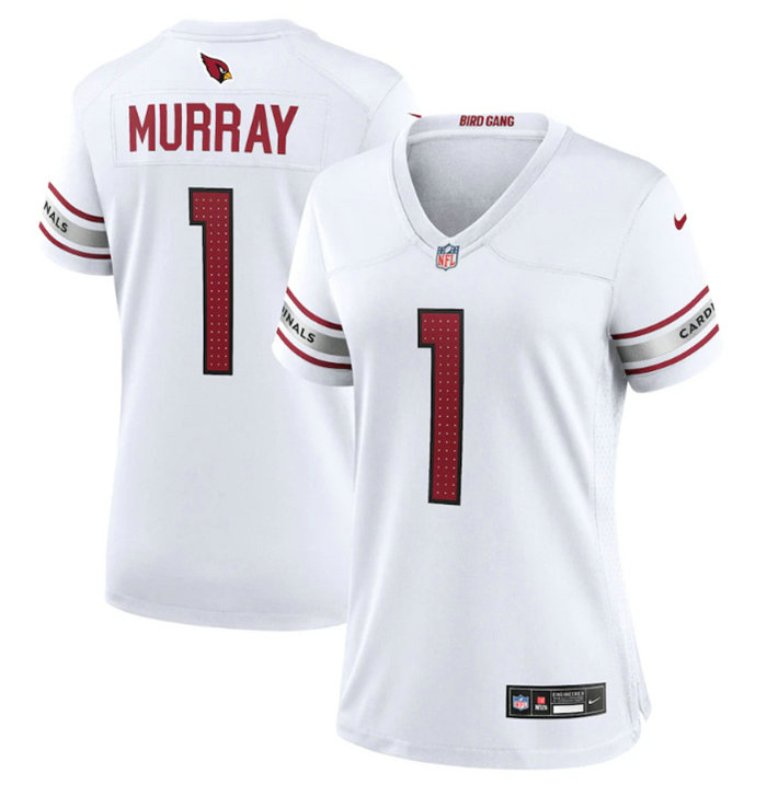 Women's Arizona Cardinals #1 Kyler Murray New White Stitched Game Jersey