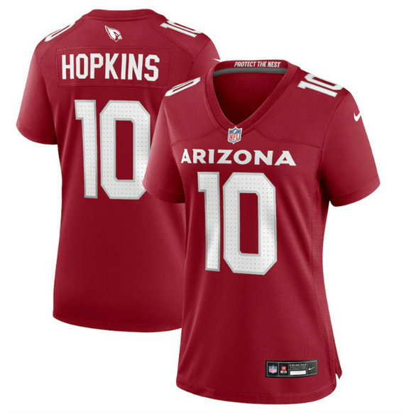 Women's Arizona Cardinals #10 DeAndre Hopkins New Red Stitched Game Jersey