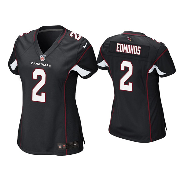 Women's Arizona Cardinals #2 Chase Edmonds Black Stitched Jersey