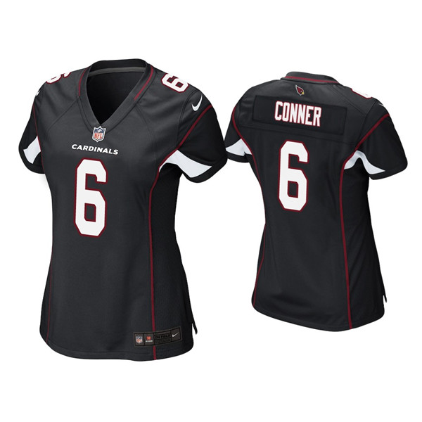 Women's Arizona Cardinals #6 James Conner Black Stitched Jersey