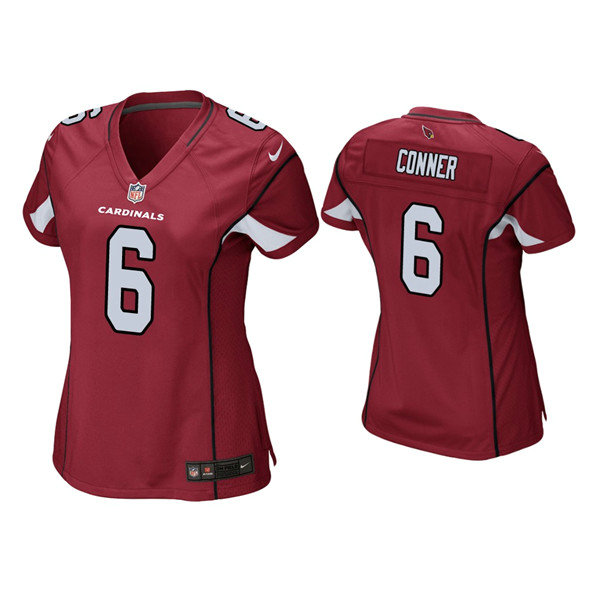 Women's Arizona Cardinals #6 James Conner Red Stitched Jersey