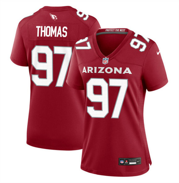Women's Arizona Cardinals #97 Cameron Thomas Red 2023 Stitched Jersey