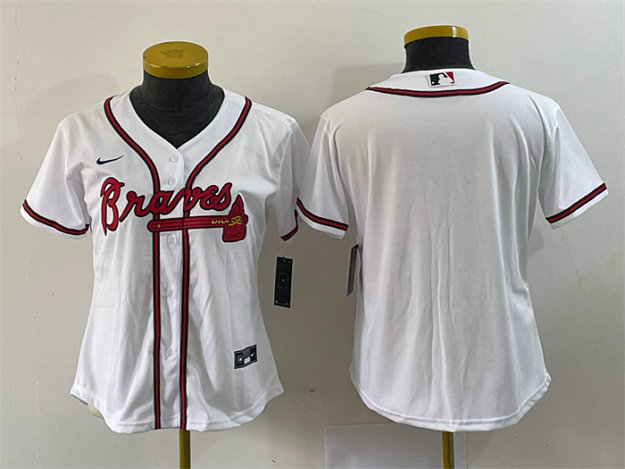 Women's Atlanta Braves White Stitched Jersey