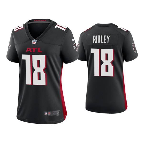 Women's Atlanta Falcons #18 Calvin Ridley New Black Stitched Jersey