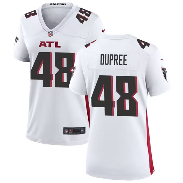 Women's Atlanta Falcons #48 Bud Dupree White Stitched Game Jersey