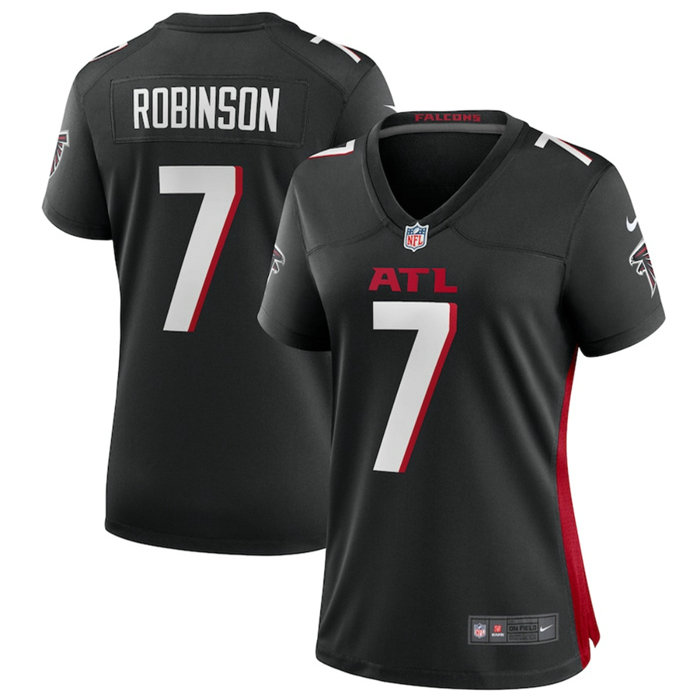 Women's Atlanta Falcons #7 Bijan Robinson Black 2023 Draft Stitched Jersey