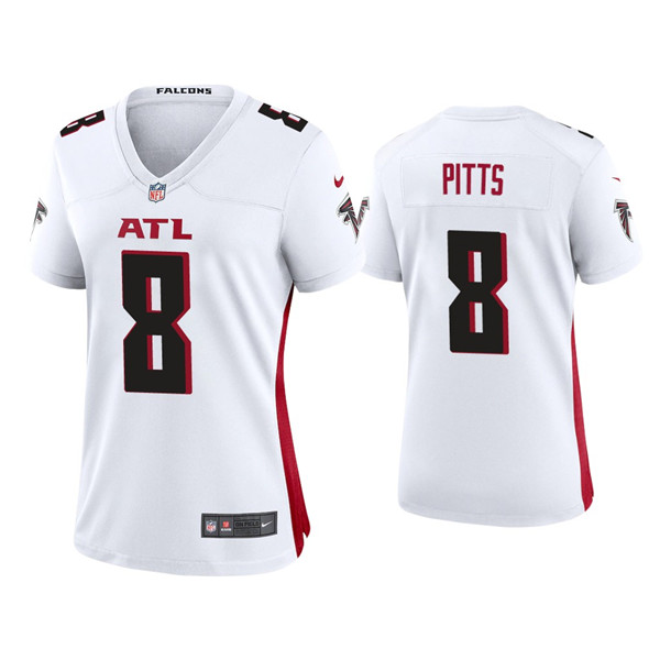 Women's Atlanta Falcons #8 Kyle Pitts New White Stitched Jersey