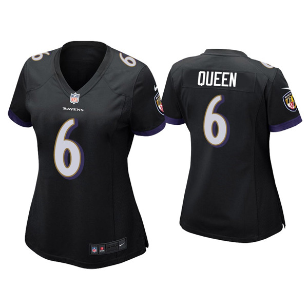 Women's Baltimore Ravens #6 Patrick Queen Black Vapor Untouchable Limited Football Jersey