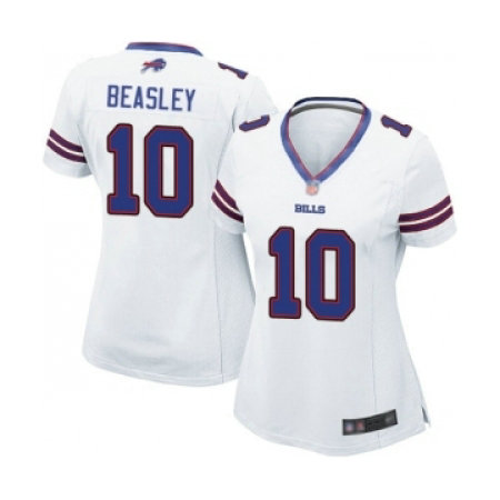 Women's Buffalo Bills #10 Cole Beasley Game White Football Jersey