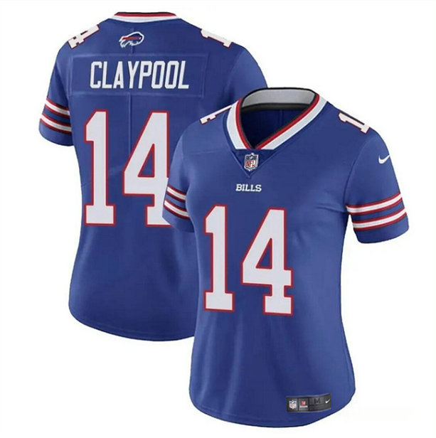 Women's Buffalo Bills #14 Chase Claypool Blue Vapor Stitched Football Jersey