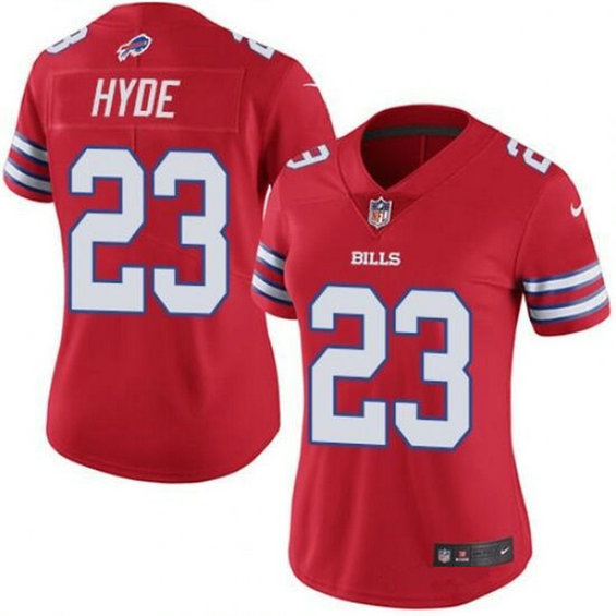 Women's Buffalo Bills #23 Micah Hyde Red Stitched Football Jersey