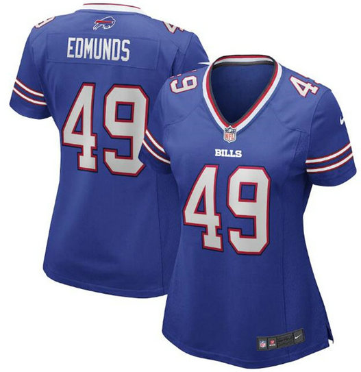 Women's Buffalo Bills #49 Tremaine Edmunds Blue Vapor Untouchable Limited Stitched Football Jersey