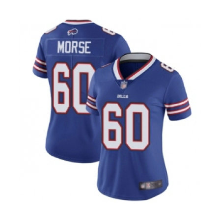 Women's Buffalo Bills #60 Mitch Morse Royal Blue Team Color Vapor Untouchable Elite Player Football Jersey