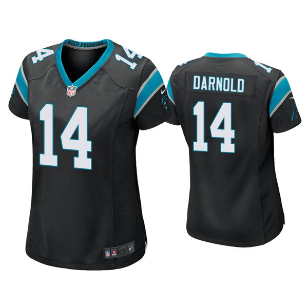 Women's Carolina Panthers #14 Sam Darnold Black Vapor Untouchable Limited Stitched NFL Jersey